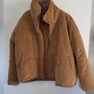 Brown Corduroy Puffer Jacket
